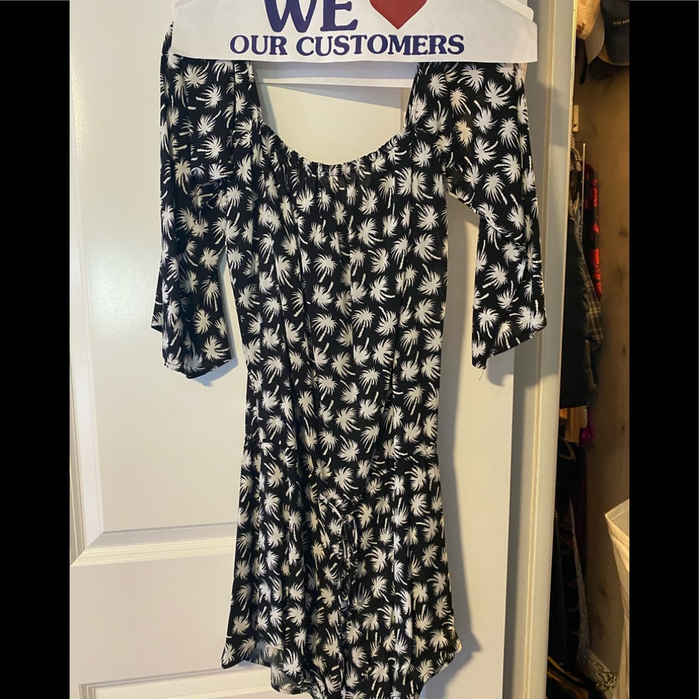 Blue Life romper palm trees